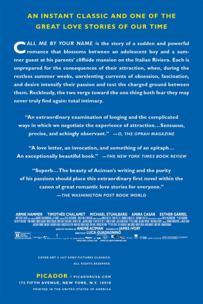 Call Me by Your Name, (Paperback) - Image 2