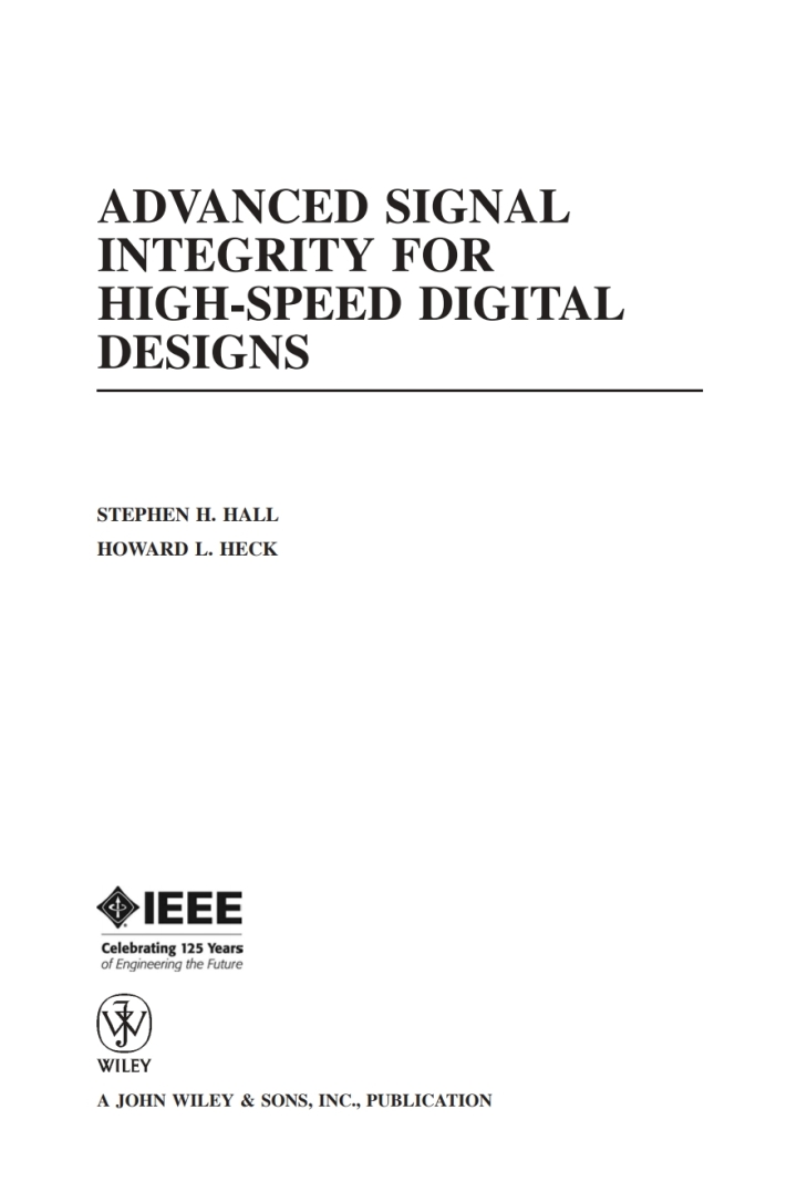 Advanced Signal Integrity for High-Speed Digital Designs