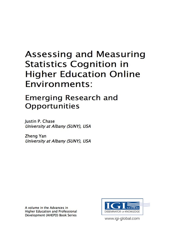 Assessing and Measuring Statistics Cognition in Higher Education Online Environments