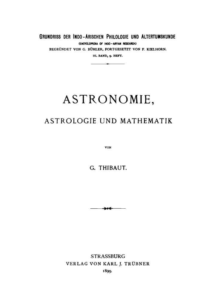 Astronomie, Astrologie und Mathematik, 1st Edition