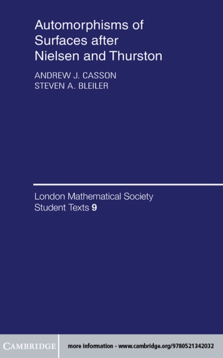 Automorphisms of Surfaces after Nielsen and Thurston