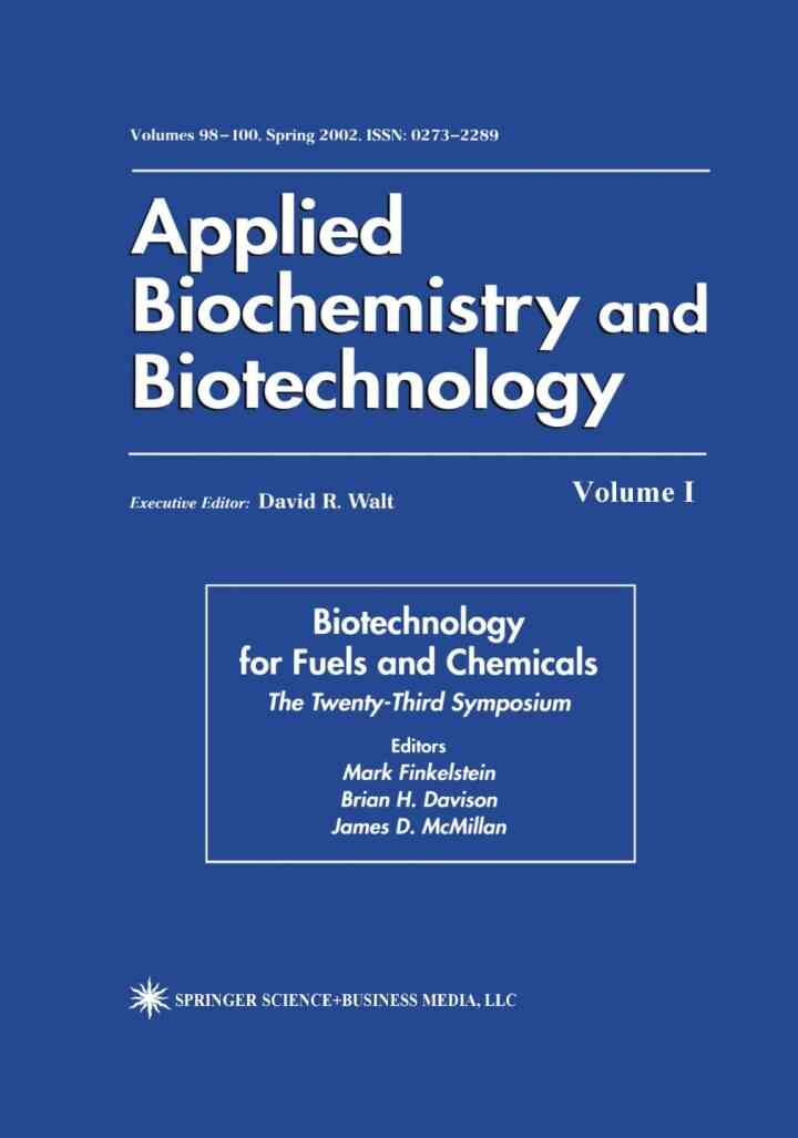 Biotechnology for Fuels and Chemicals: The Twenty-Third Symposium