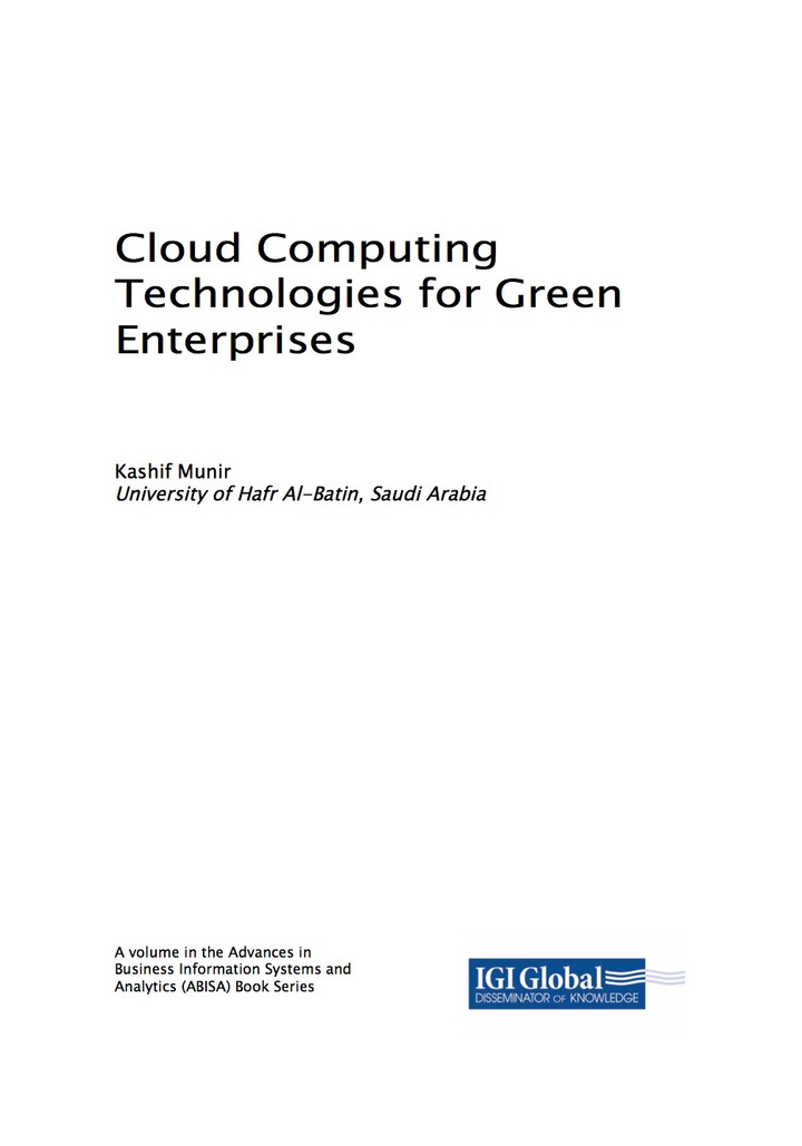 Cloud Computing Technologies for Green Enterprises