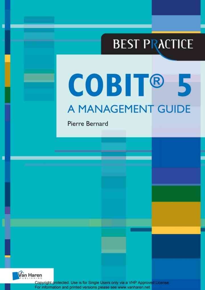 COBIT® 5 - A Management Guide, 1st Edition
