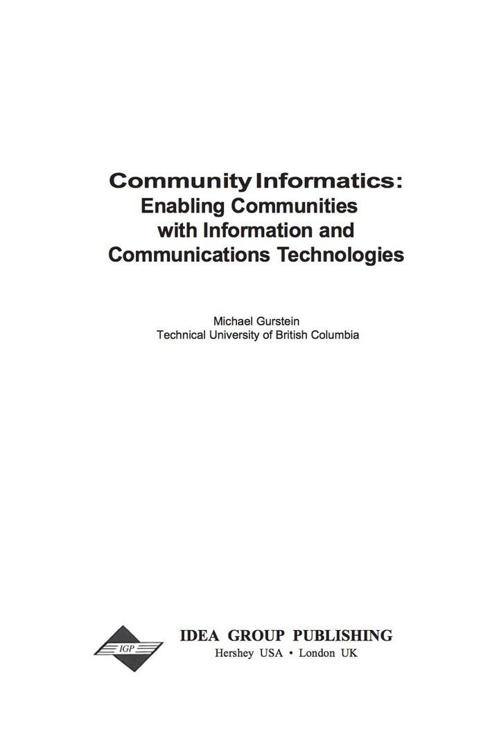 Community Informatics