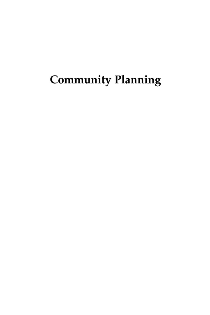 Community Planning: How to Solve Urban and Environmental Problems