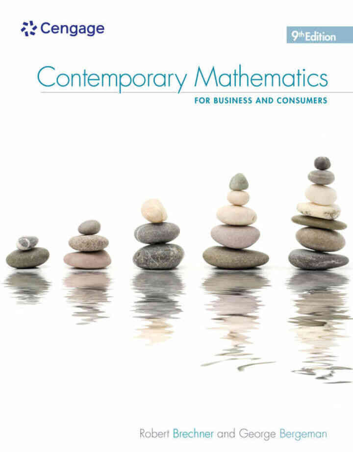 Contemporary Mathematics for Business & Consumers 9th Edition