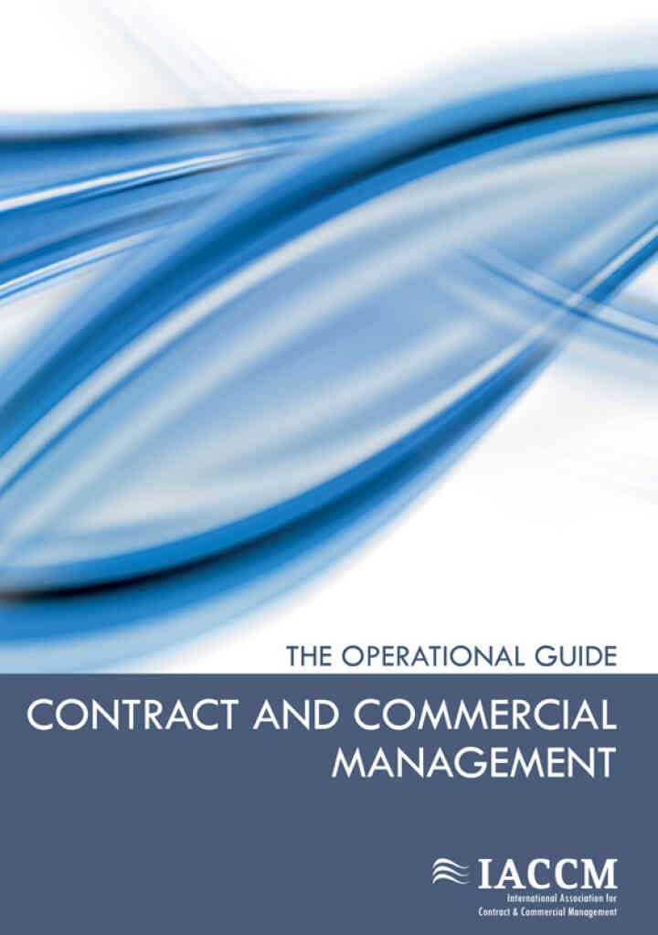 Contract and Commercial Management - The Operational Guide, 1st Edition