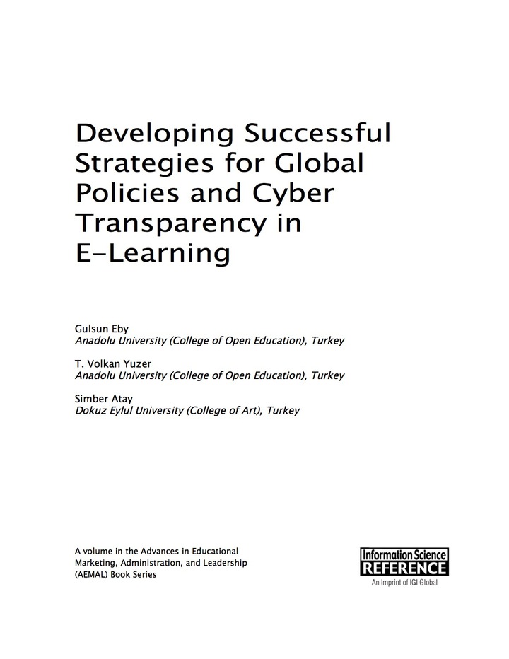 Developing Successful Strategies for Global Policies and Cyber Transparency in E-Learning