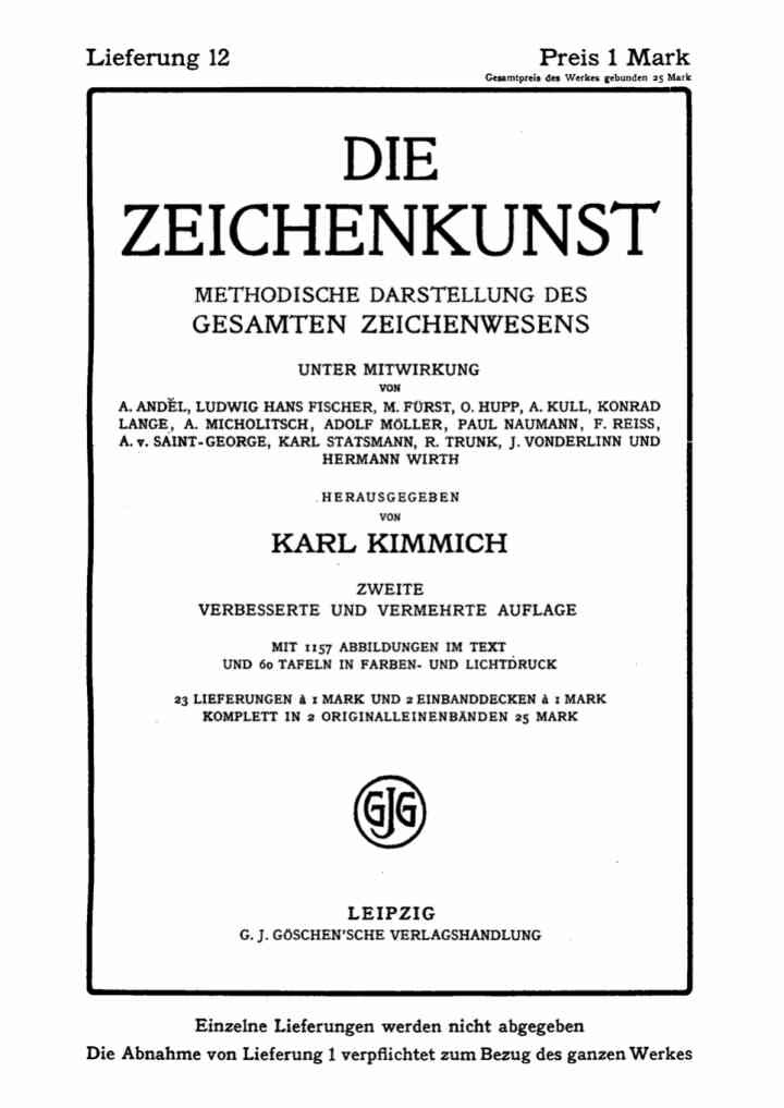 Die Zeichenkunst. Lieferung 12, 2nd Edition