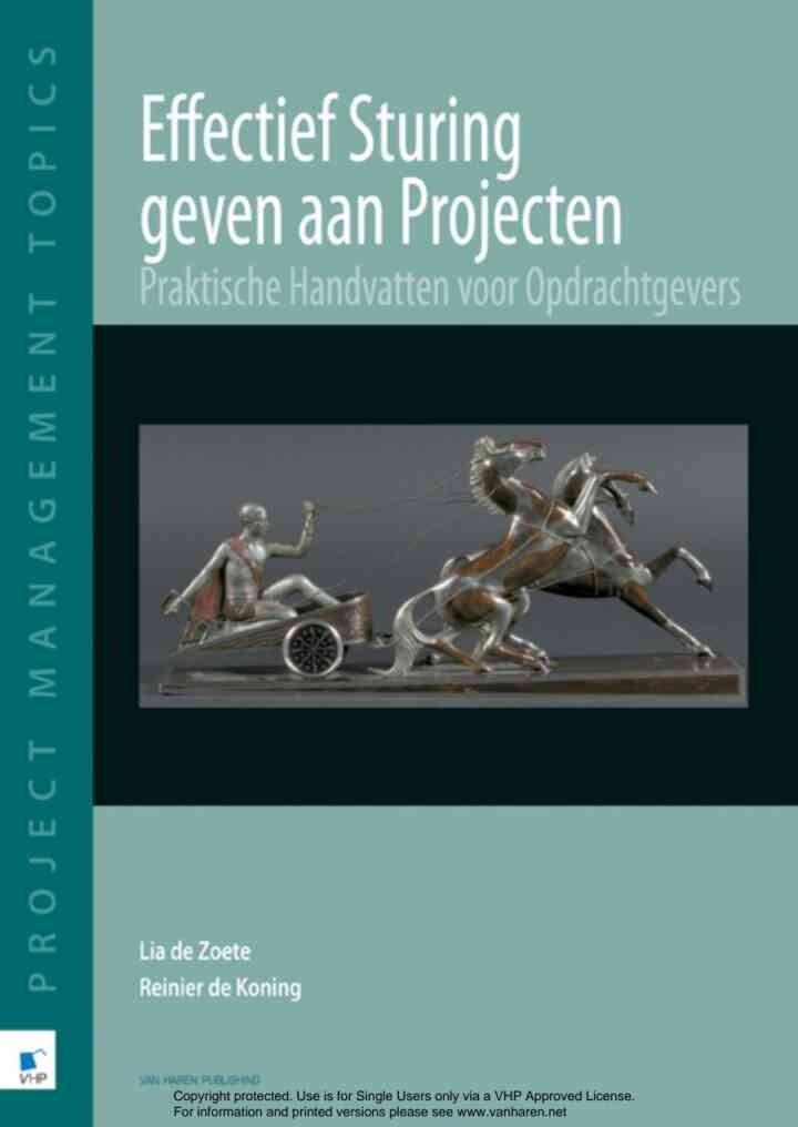 Effectief sturing geven aan Projecten, 1st Edition
