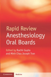 Rapid Review Anesthesiology Oral Boards