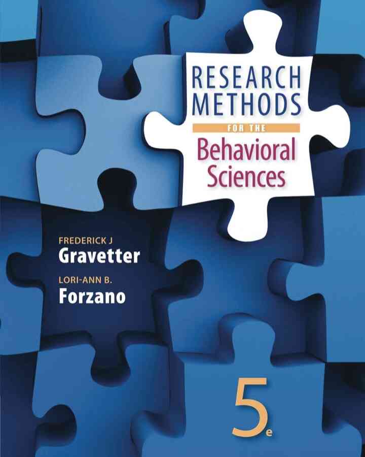 Research Methods for the Behavioral Sciences 5th Edition