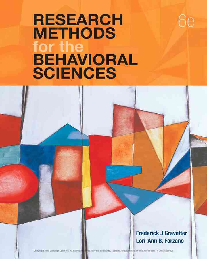 Research Methods for the Behavioral Sciences 6th Edition