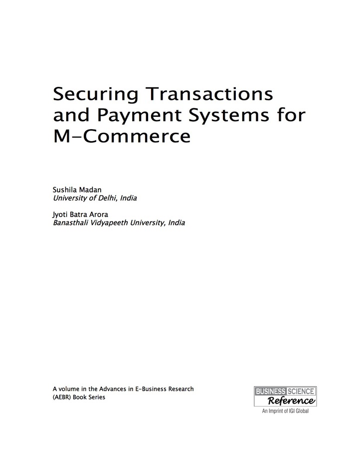 Securing Transactions and Payment Systems for M-Commerce