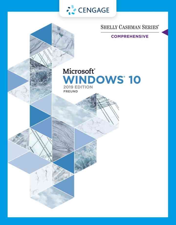 Shelly Cashman Series Microsoft / Windows 10 Comprehensive 2019 1st Edition