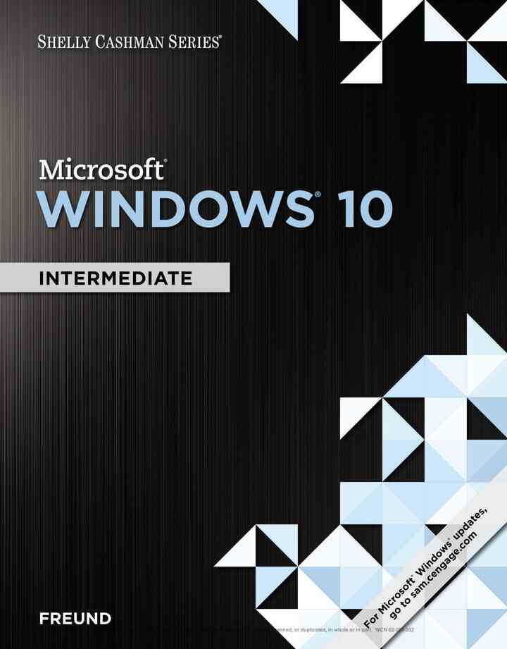 Shelly Cashman Series? Microsoft? Windows 10: Intermediate 1st Edition