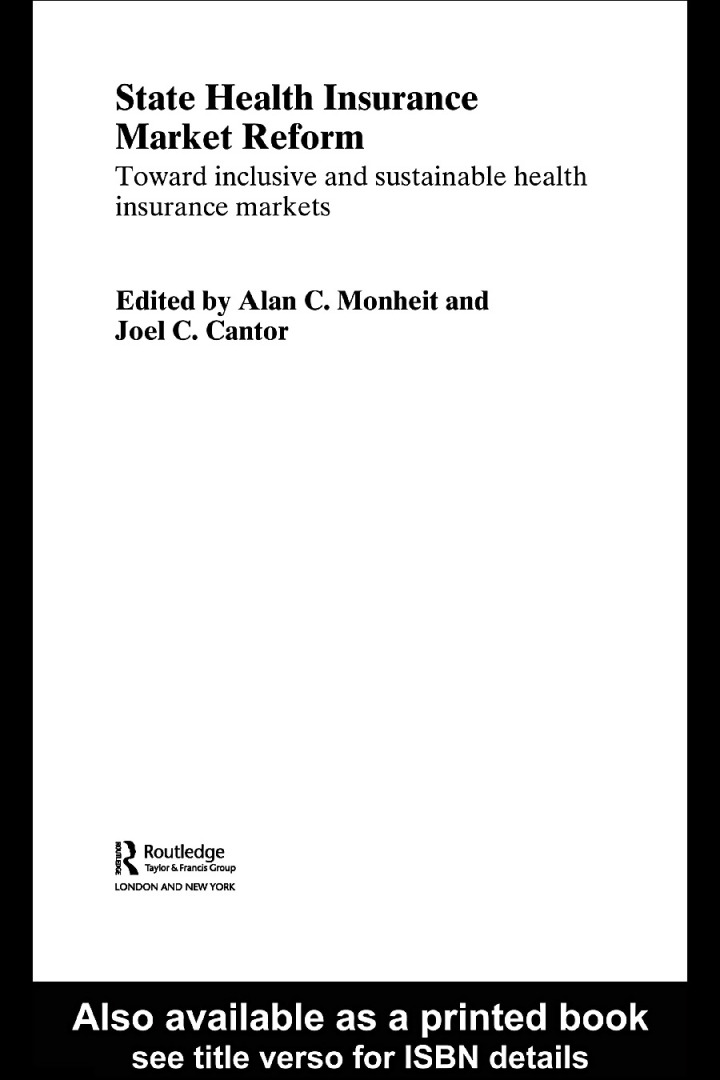State Health Insurance Market Reform: Toward Inclusive and Sustainable Health Insurance Markets