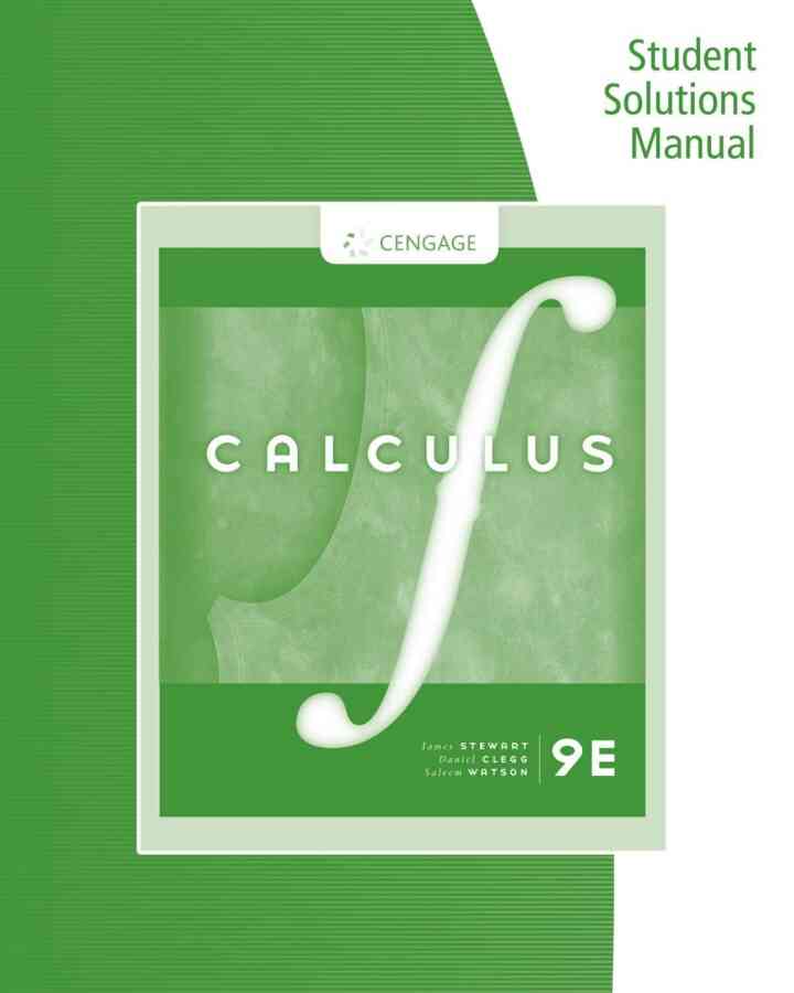 Student Solutions Manual for Multivariable Calculus Chapters 12-16, 9th Edition