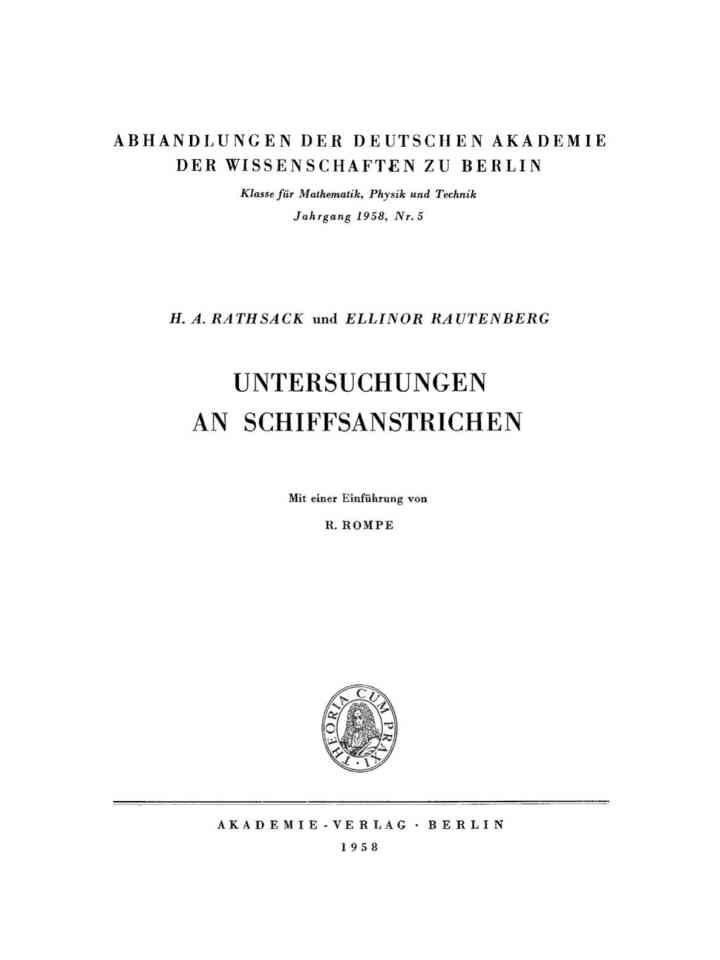 Untersuchungen an Schiffsanstrichen