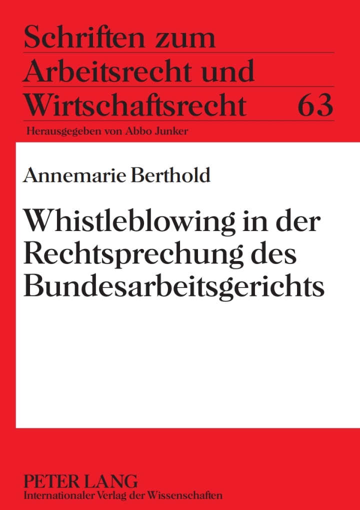Whistleblowing in der Rechtsprechung des Bundesarbeitsgerichts